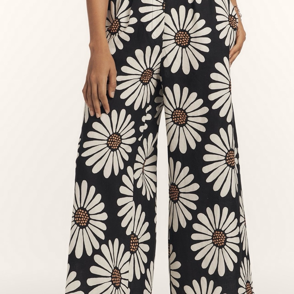 Farm Rio Anthropologie Daisy Wide Leg Pant